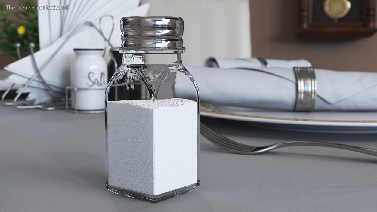 Square Glass Salt Shaker 3D model