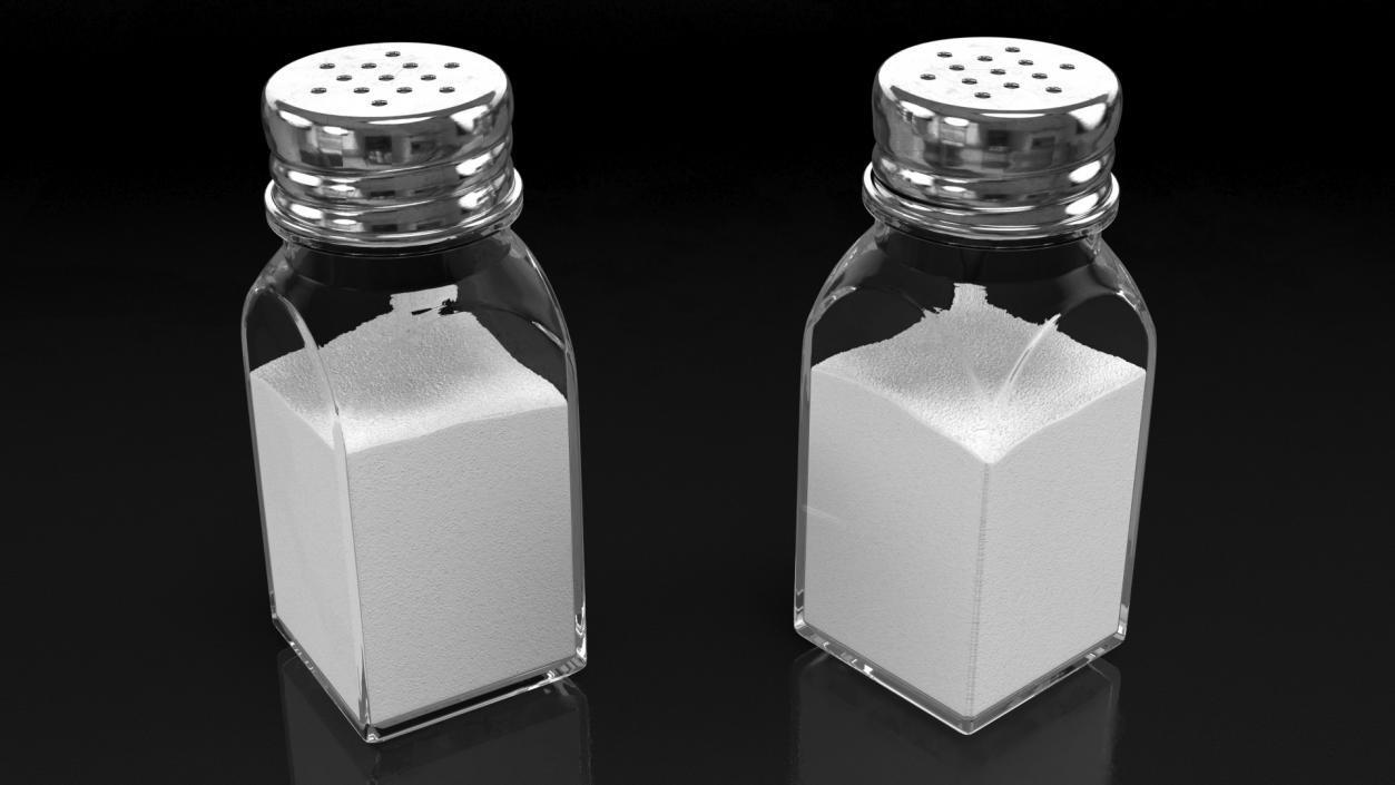 Square Glass Salt Shaker 3D model