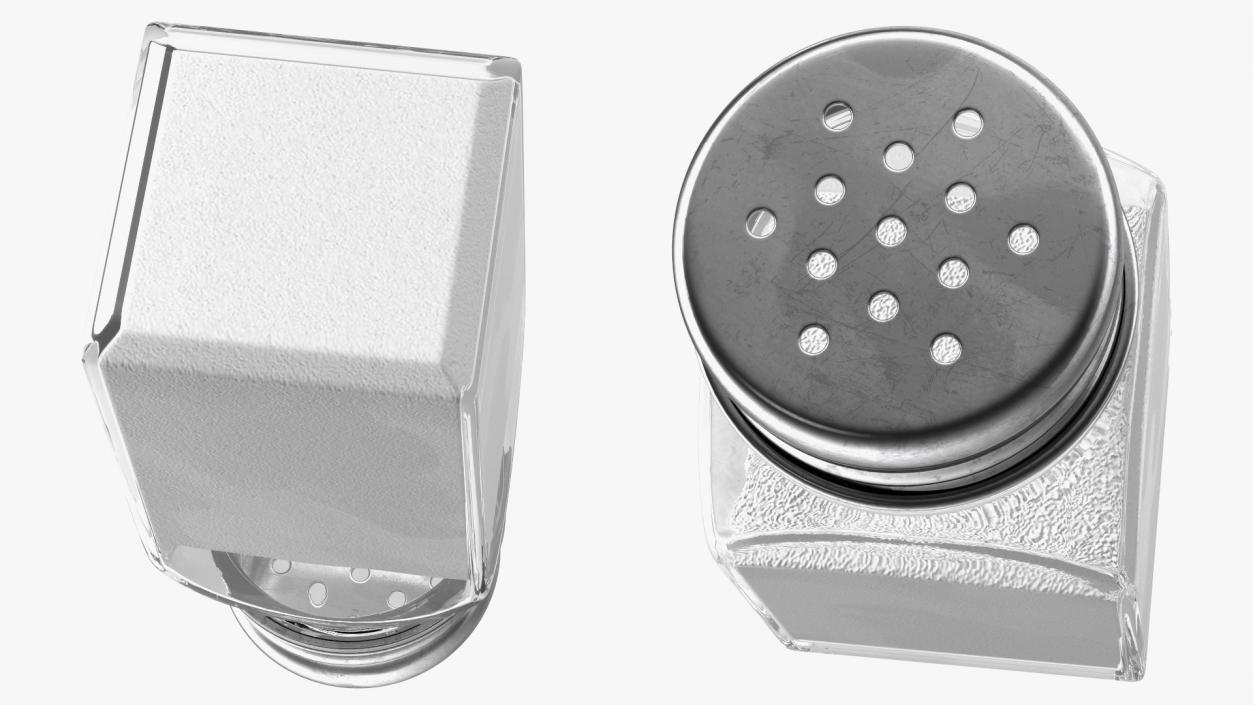 Square Glass Salt Shaker 3D model