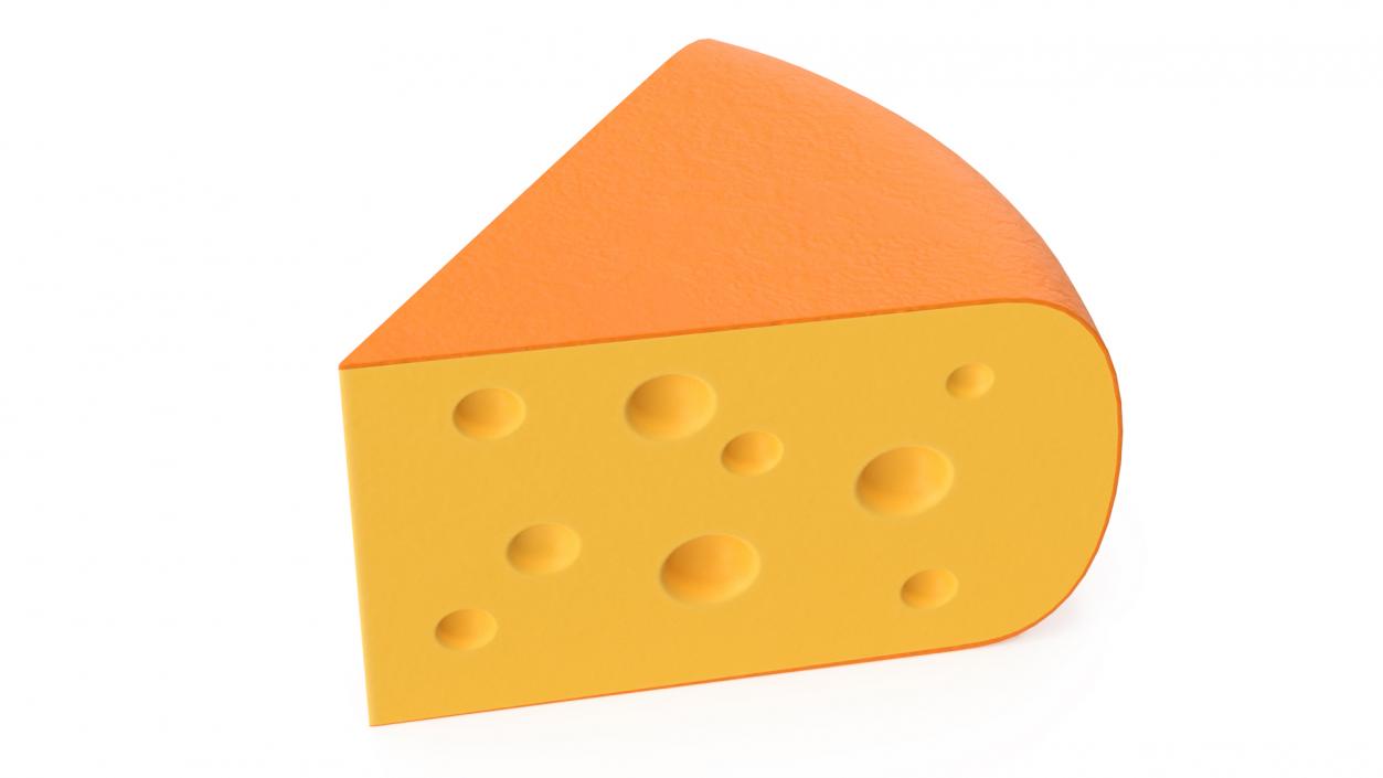 3D Cartoon Piece of Cheese model