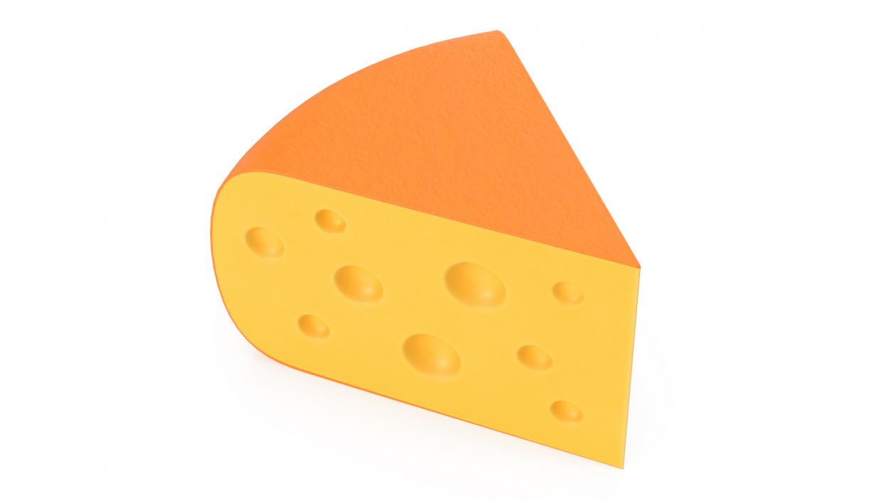 3D Cartoon Piece of Cheese model