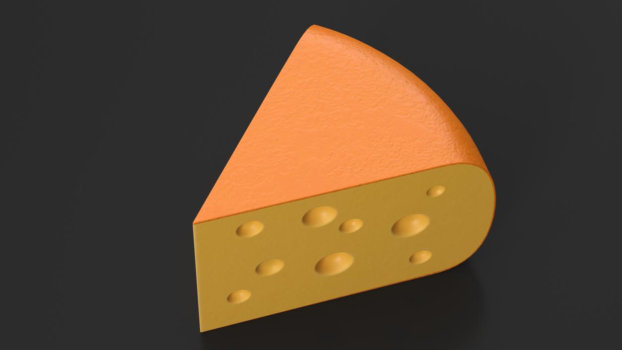 3D Cartoon Piece of Cheese model