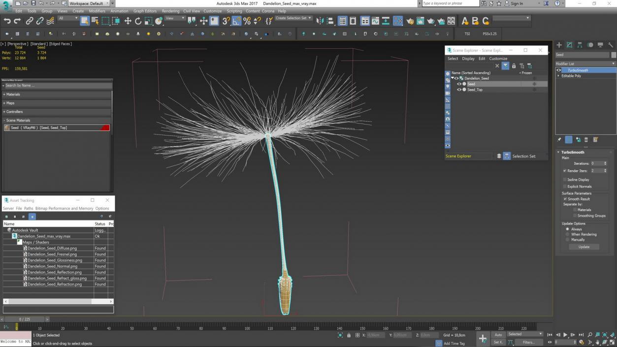 Dandelion Seed 3D model