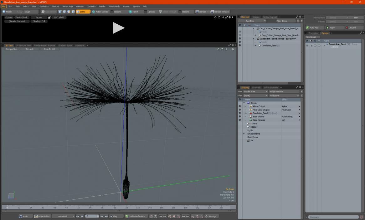 Dandelion Seed 3D model