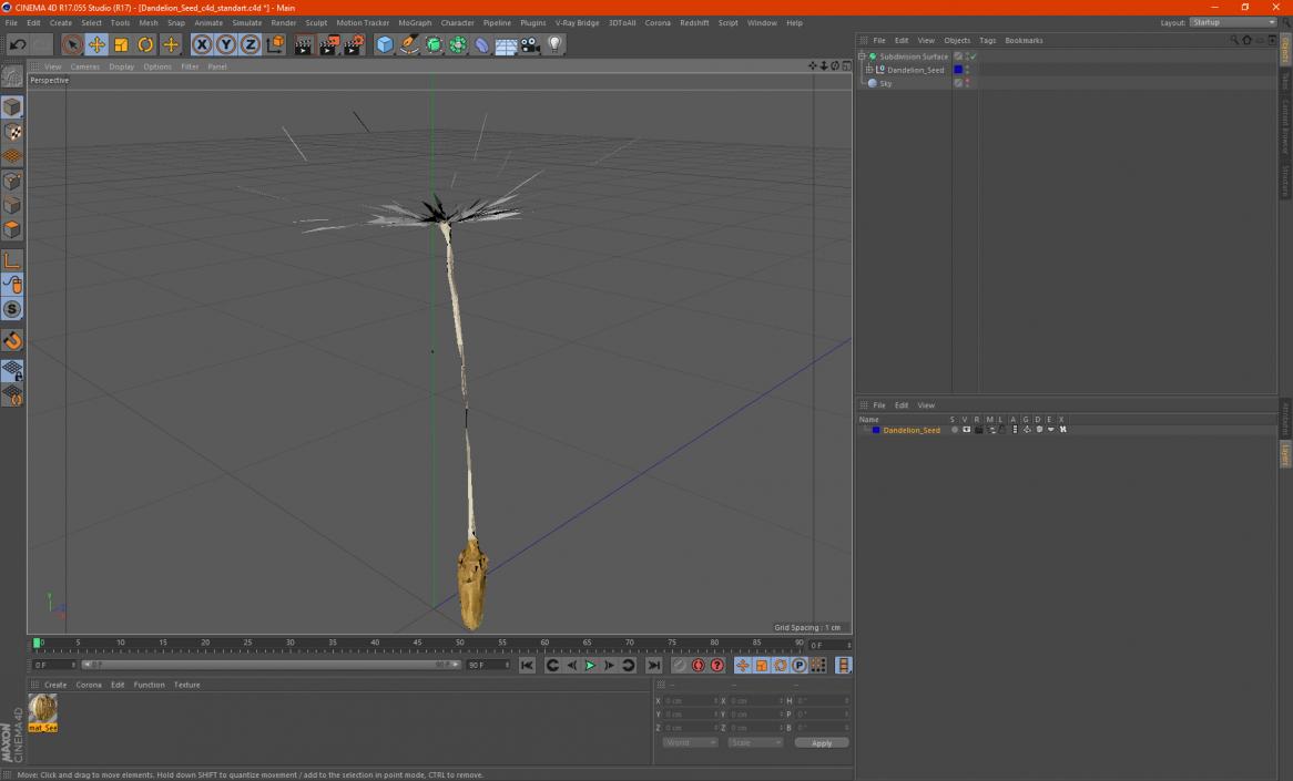 Dandelion Seed 3D model