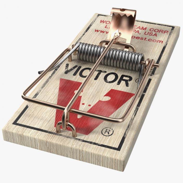 Victor Metal Pedal Mouse Trap 3D model