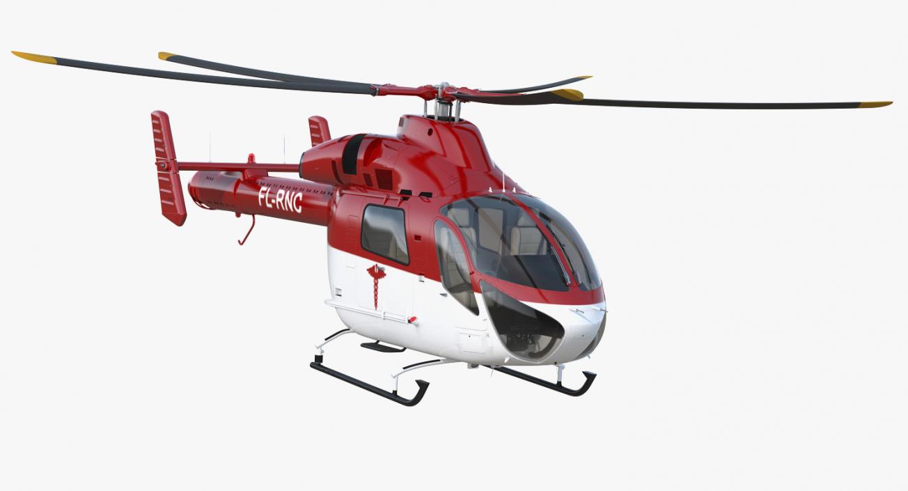 Air Ambulance Helicopter MD 902 Explorer Rigged 3D