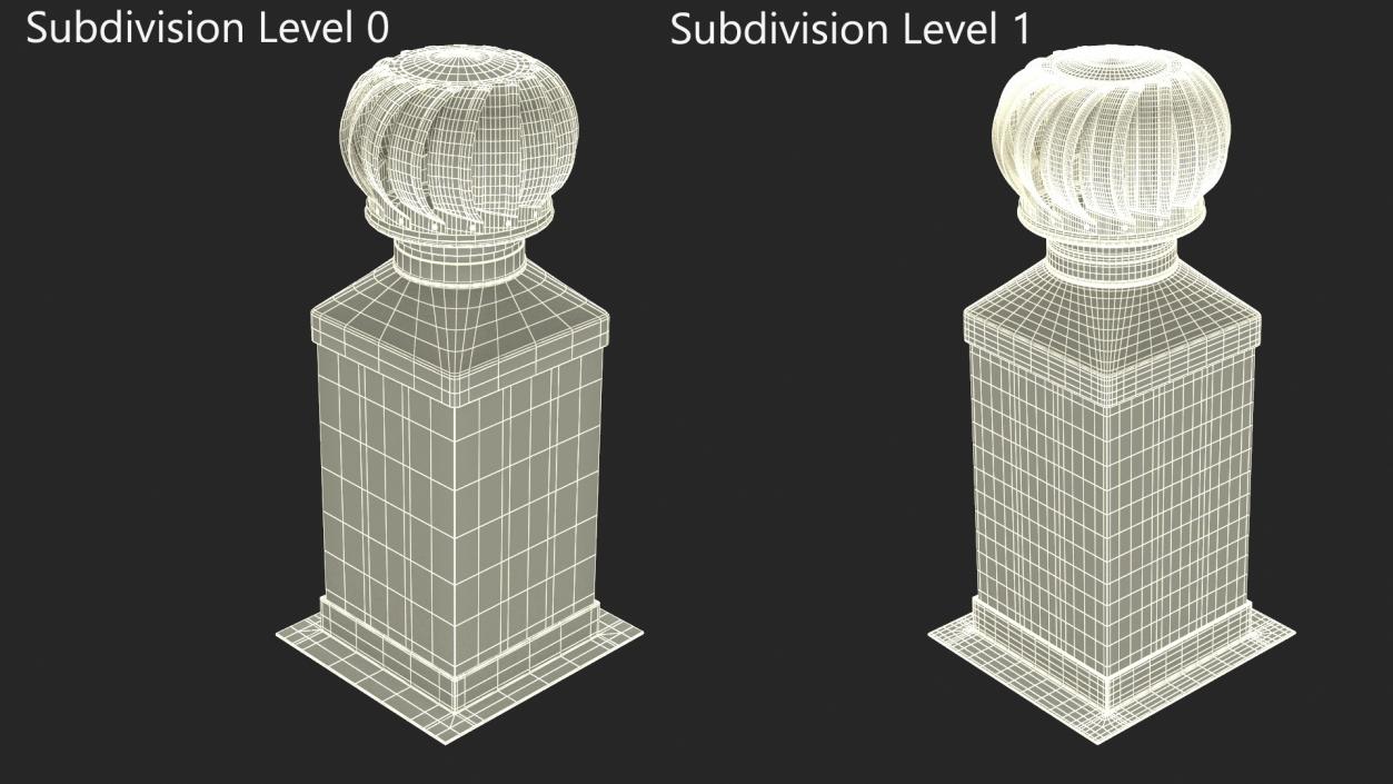 3D Spherical Cowl Chimney Brick model