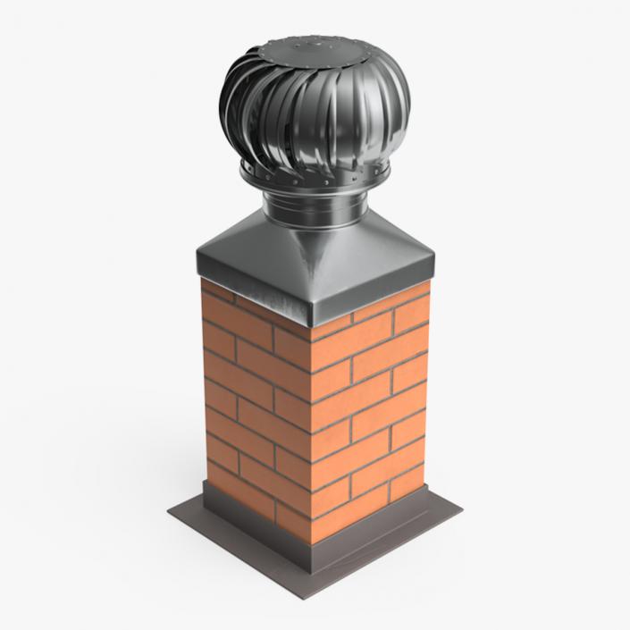 3D Spherical Cowl Chimney Brick model