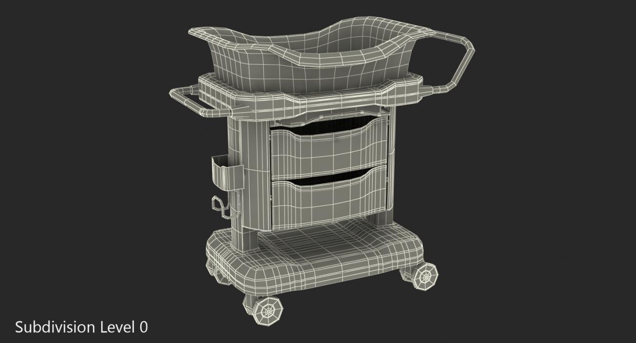 Transparent Hospital Bassinet 3D model