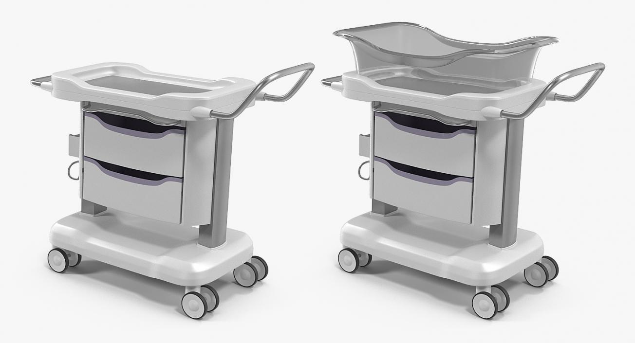 Transparent Hospital Bassinet 3D model