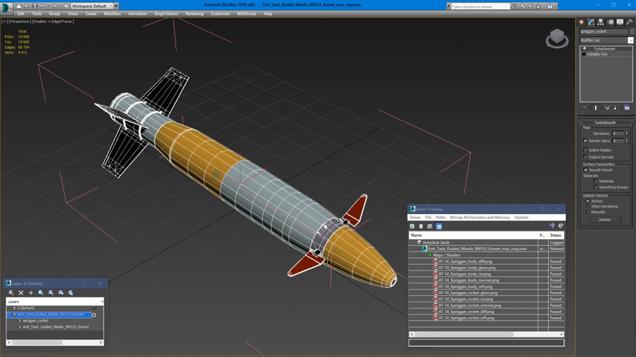 Anti Tank Guided Missile 9M133 Kornet 3D