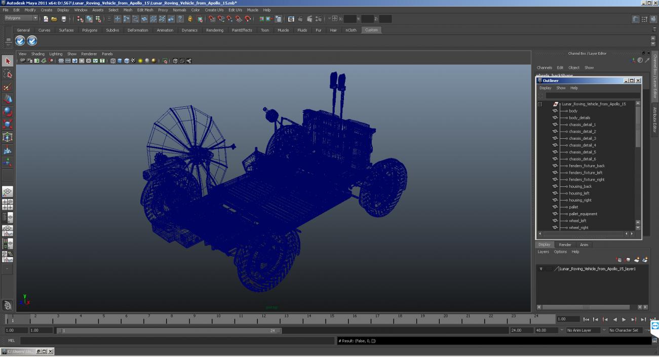 3D model Lunar Roving Vehicle from Apollo 15