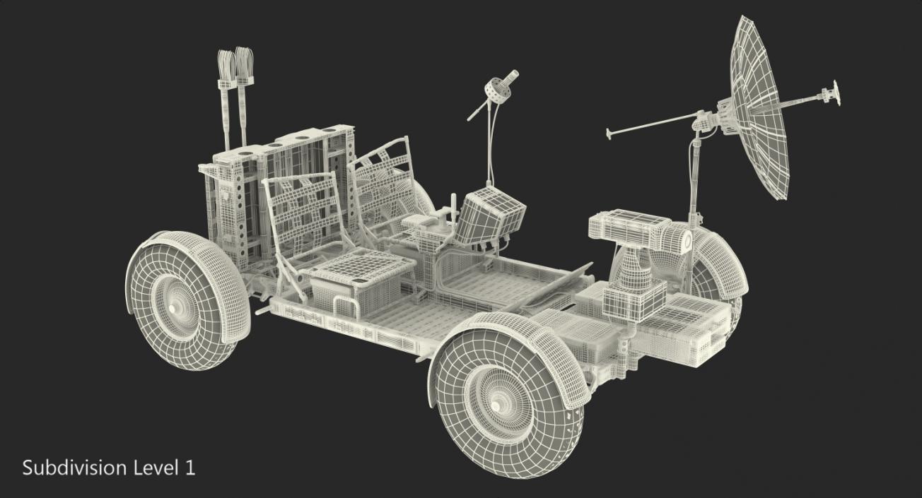 3D model Lunar Roving Vehicle from Apollo 15