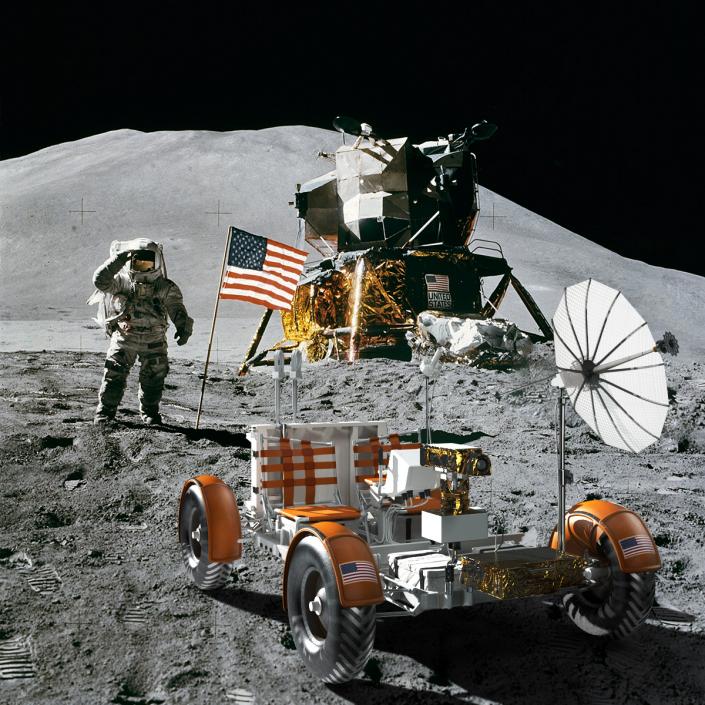 3D model Lunar Roving Vehicle from Apollo 15