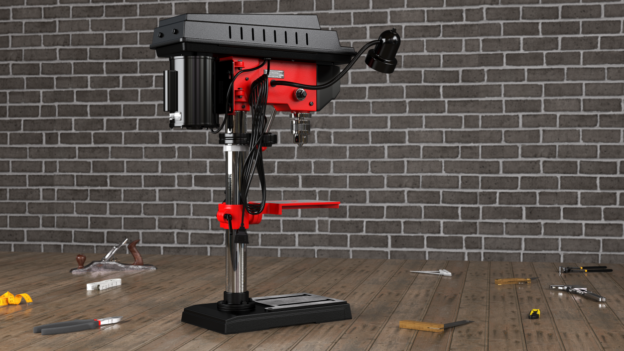 3D model Drill Press Red