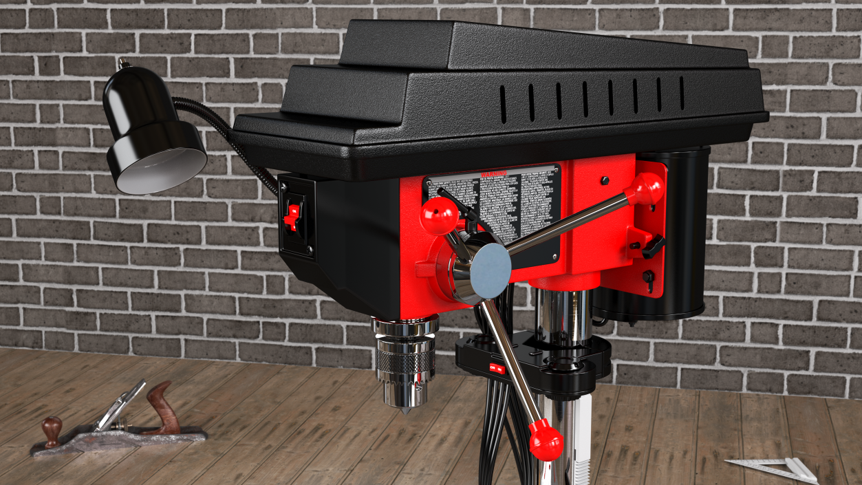 3D model Drill Press Red