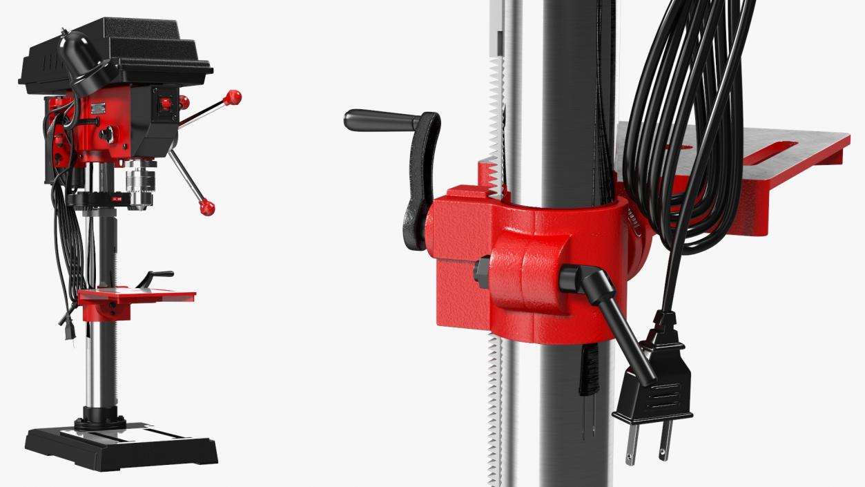 3D model Drill Press Red