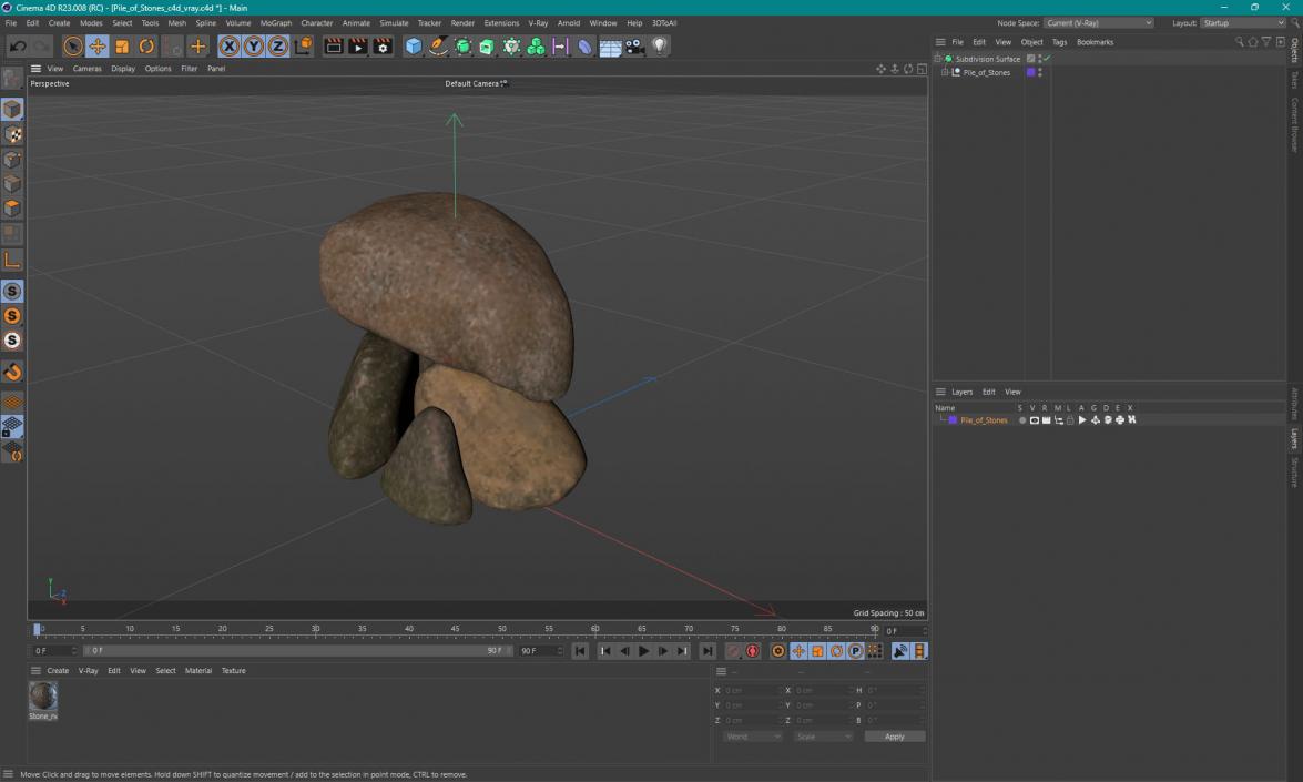 Pile of Stones 3D model