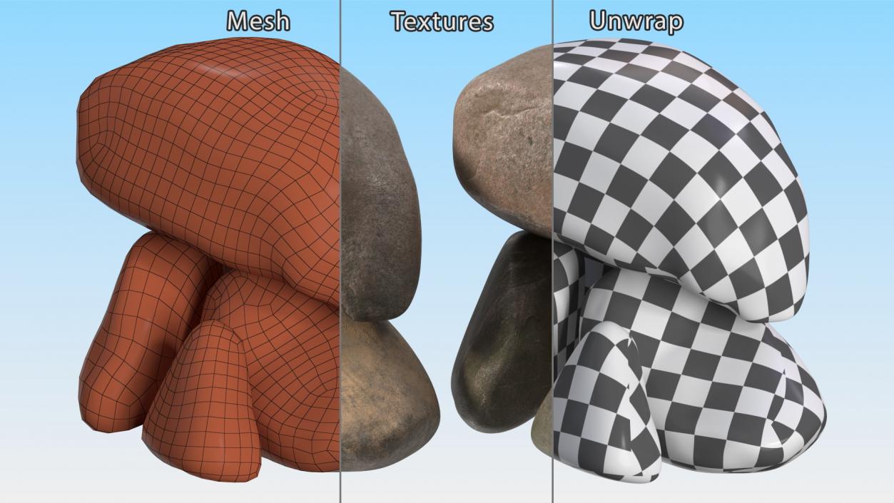 Pile of Stones 3D model