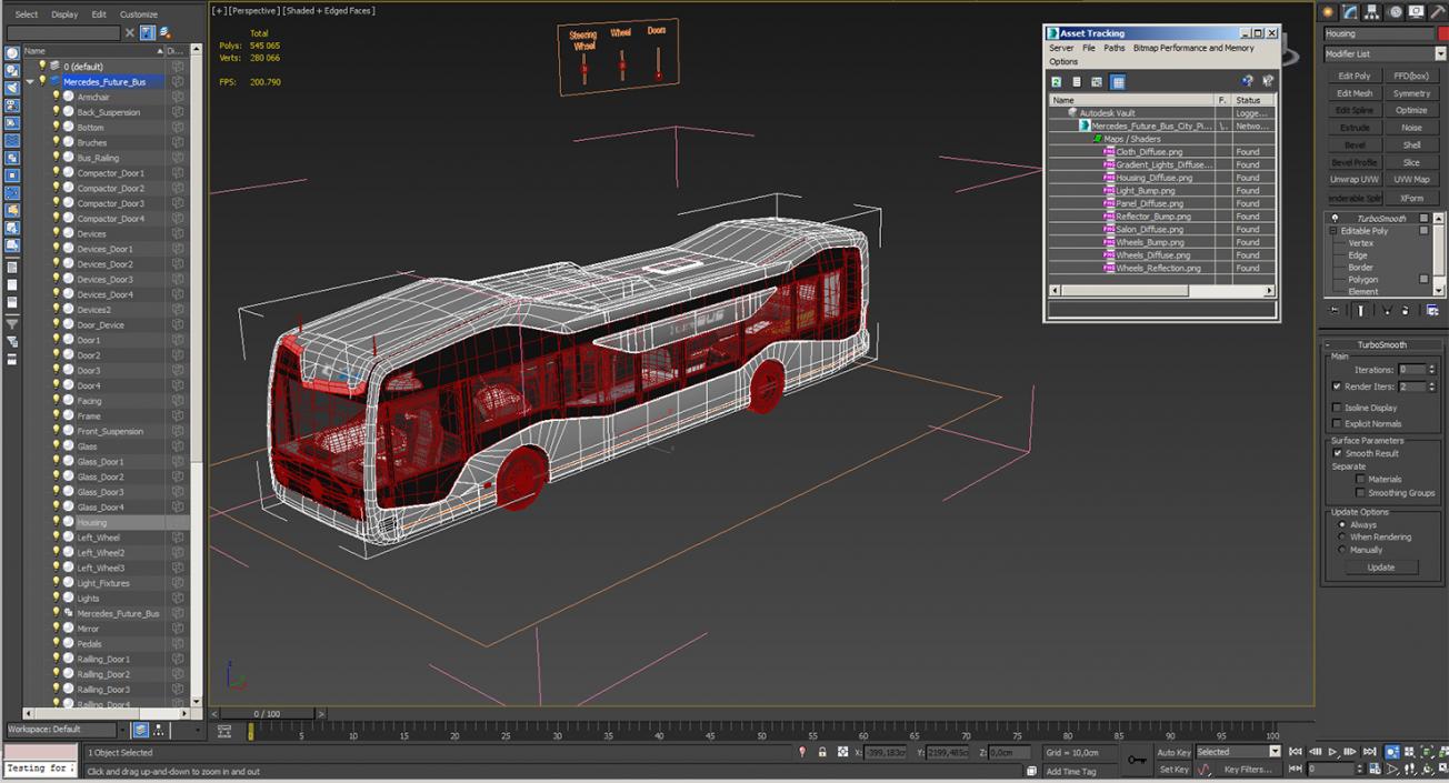 Mercedes Future Bus City Pilot Rigged 3D