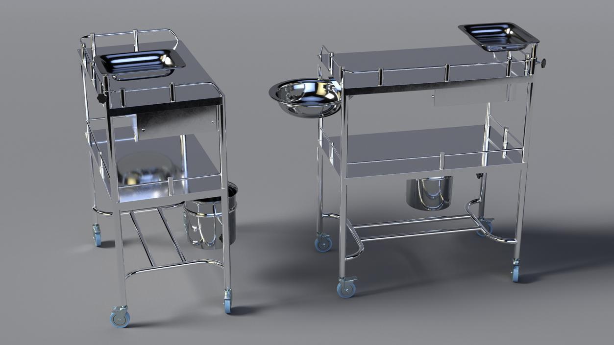 Medical Instrument Trolley Metal 3D