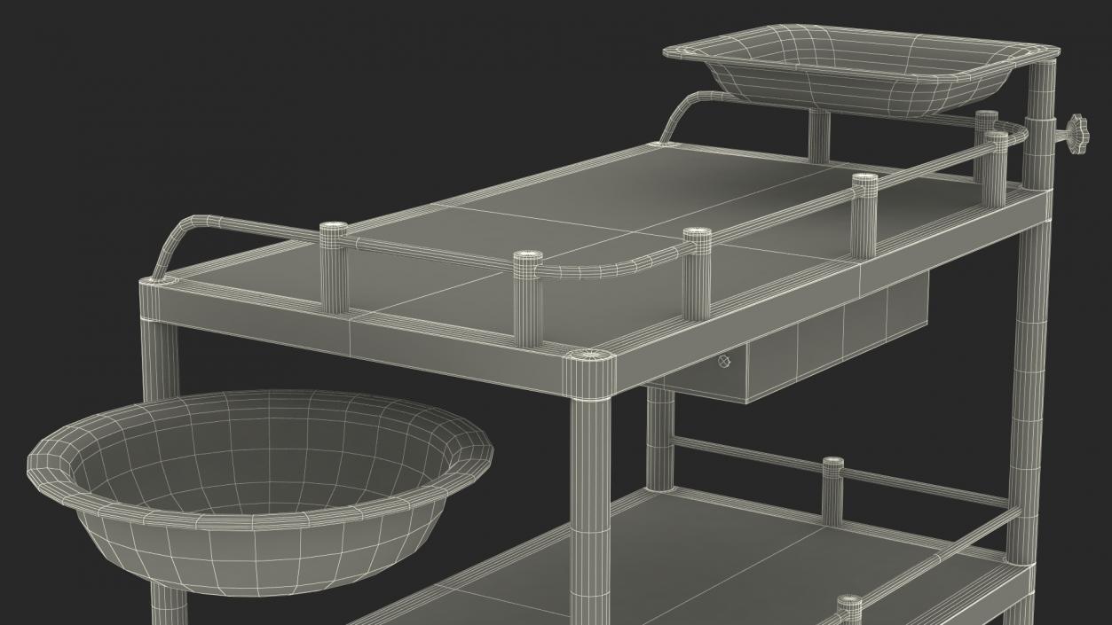 Medical Instrument Trolley Metal 3D