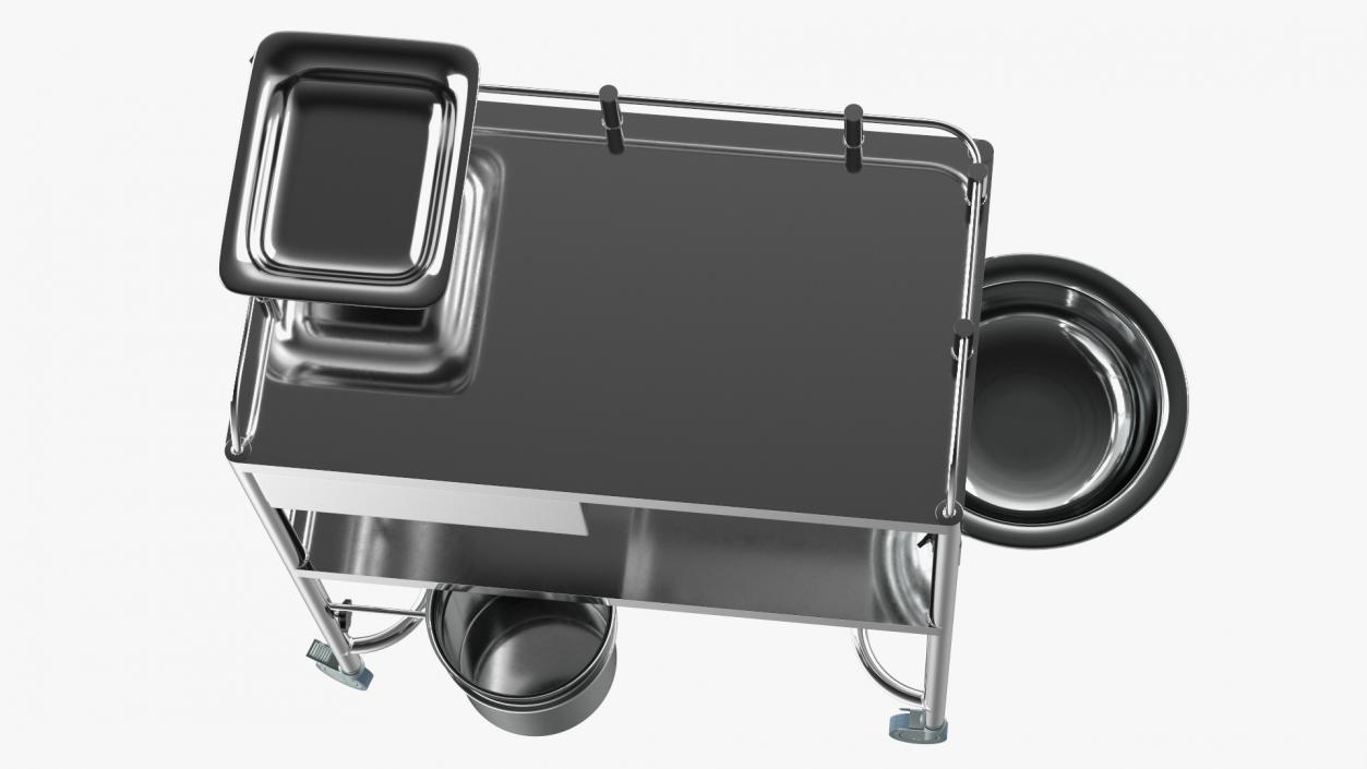 Medical Instrument Trolley Metal 3D