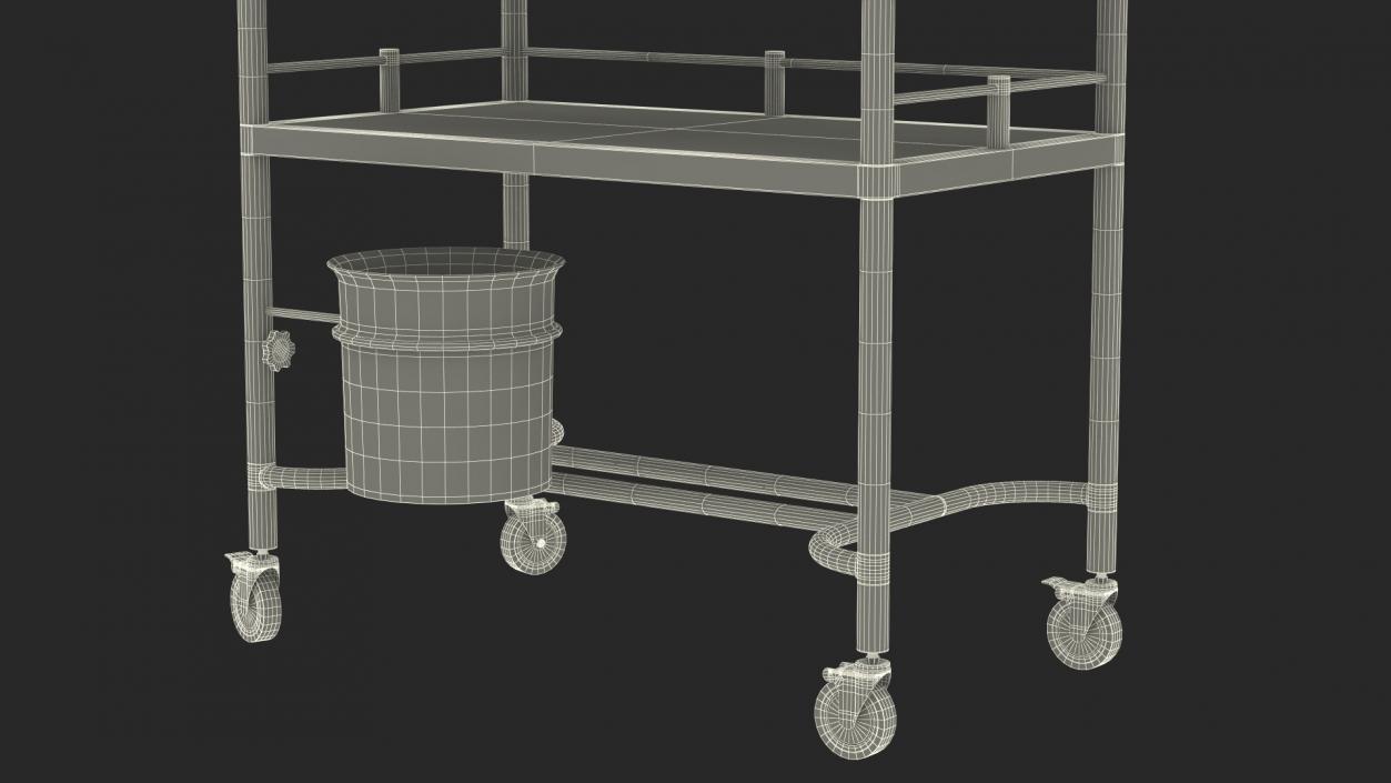 Medical Instrument Trolley Metal 3D