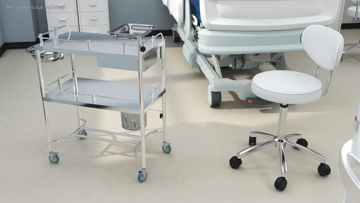 Medical Instrument Trolley Metal 3D