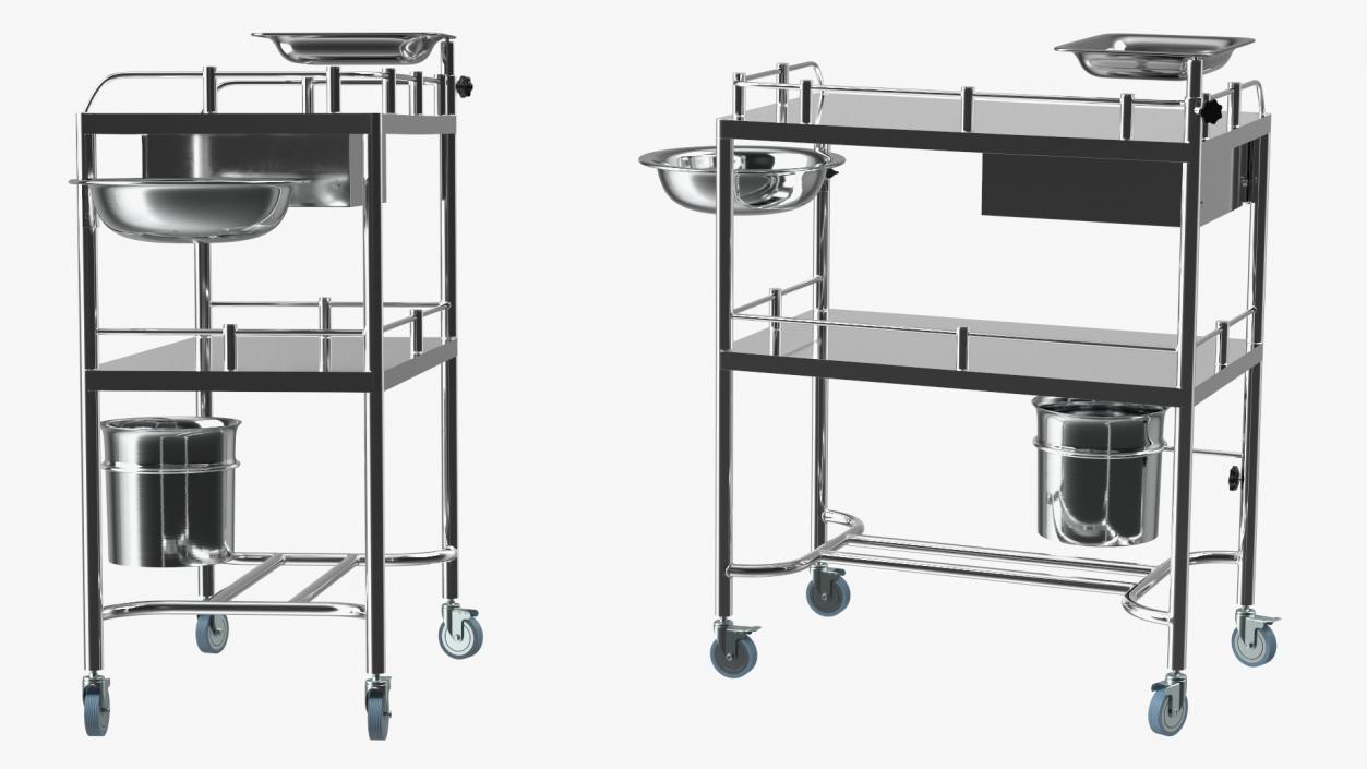 Medical Instrument Trolley Metal 3D