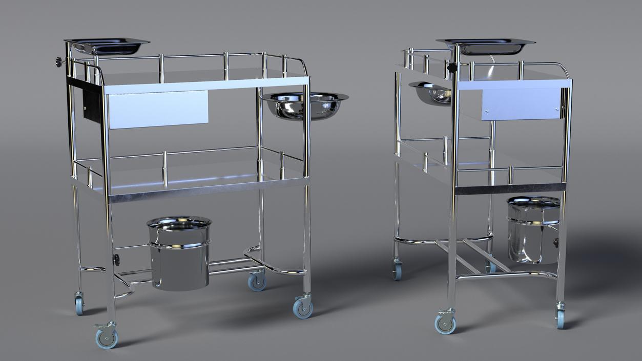 Medical Instrument Trolley Metal 3D