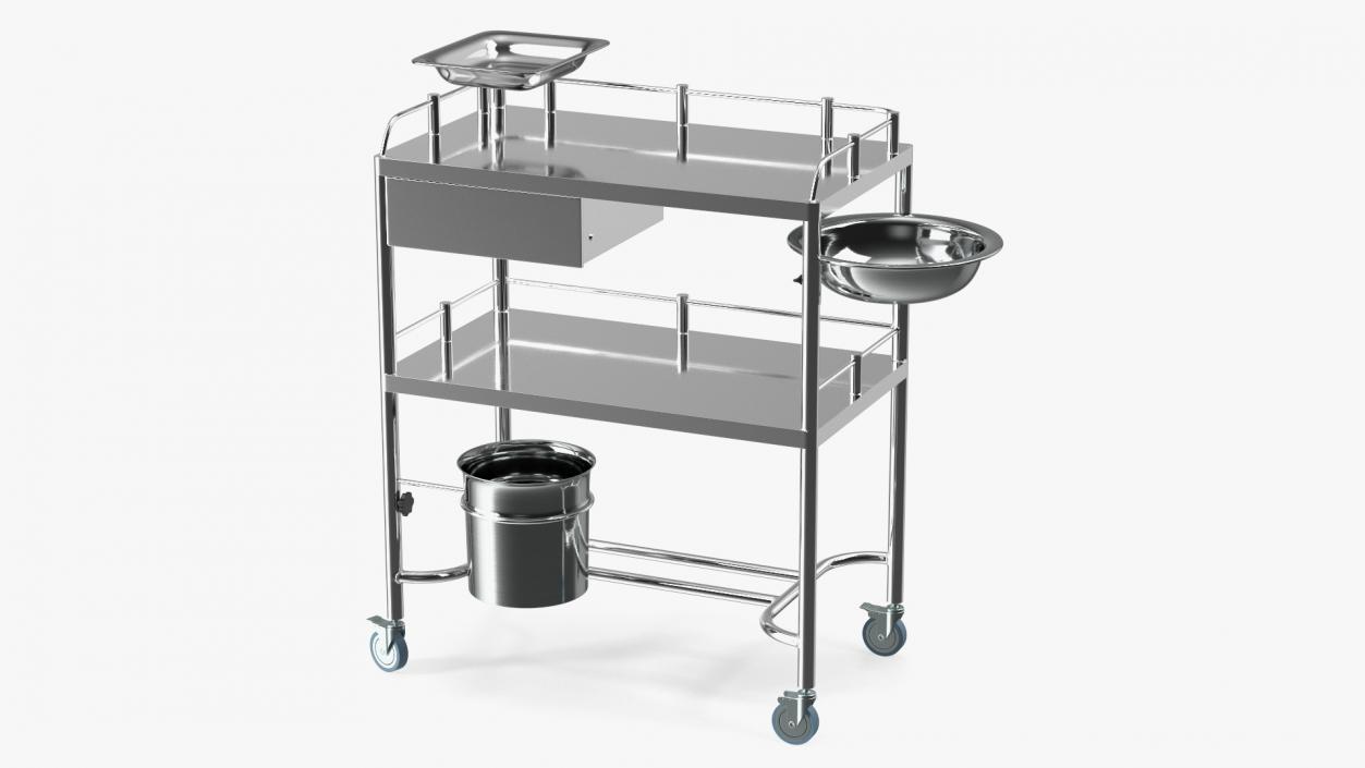 Medical Instrument Trolley Metal 3D