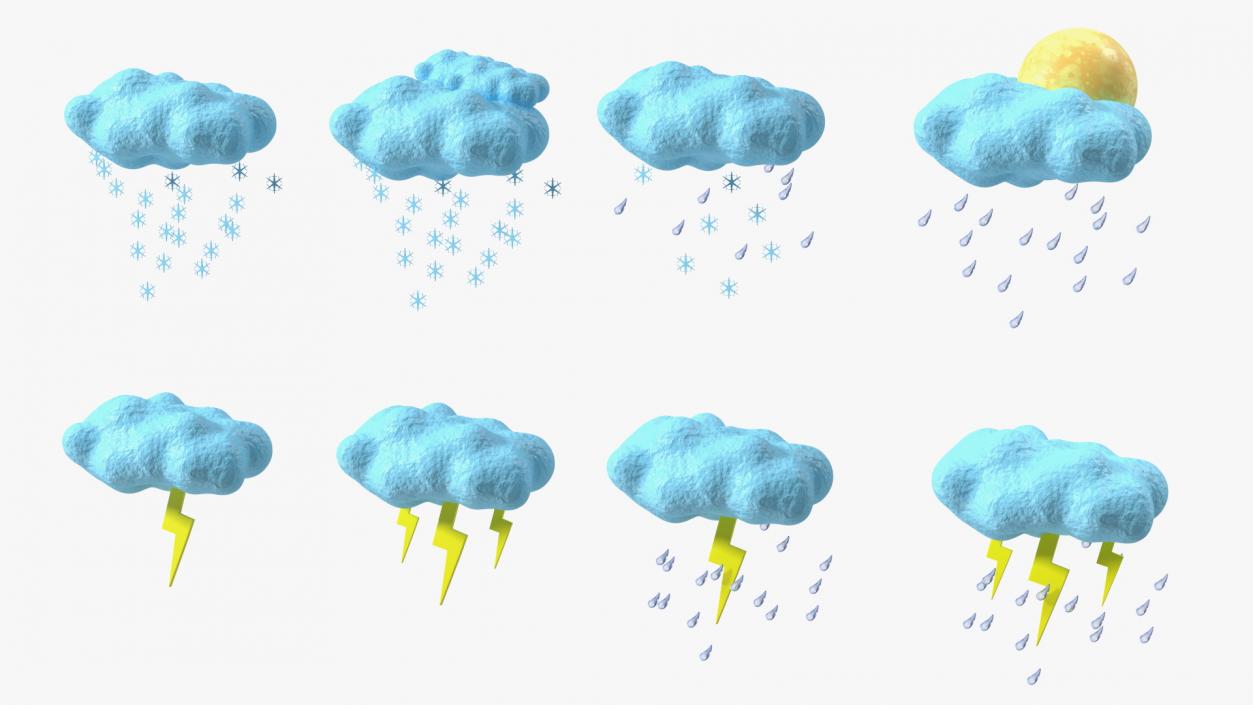 3D model Weather Symbols