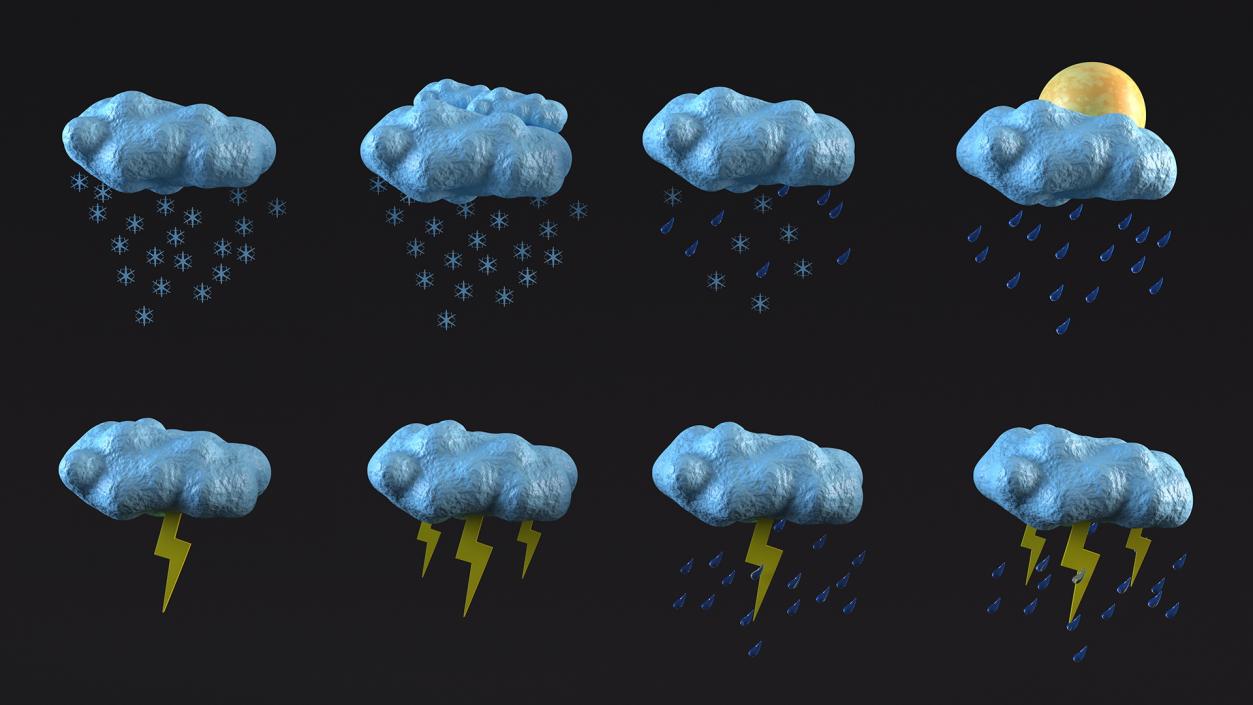 3D model Weather Symbols