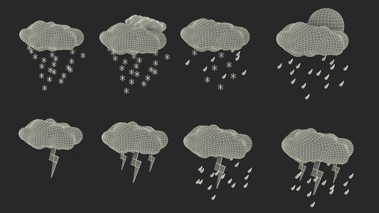 3D model Weather Symbols