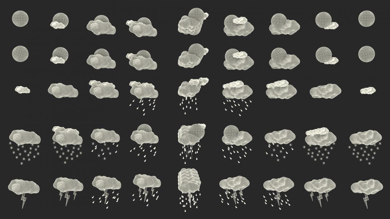 3D model Weather Symbols