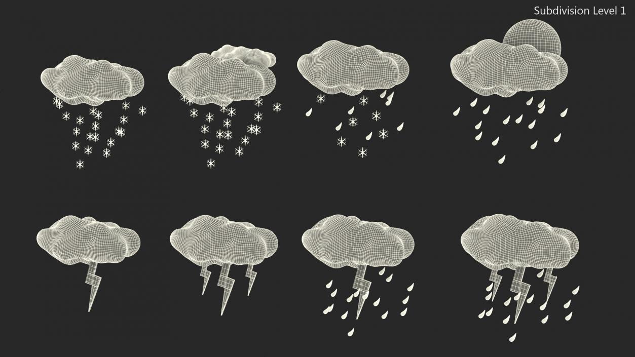 3D model Weather Symbols