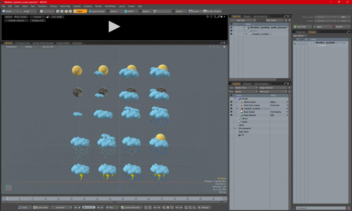 3D model Weather Symbols