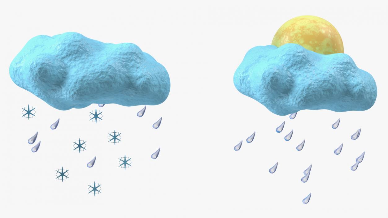 3D model Weather Symbols