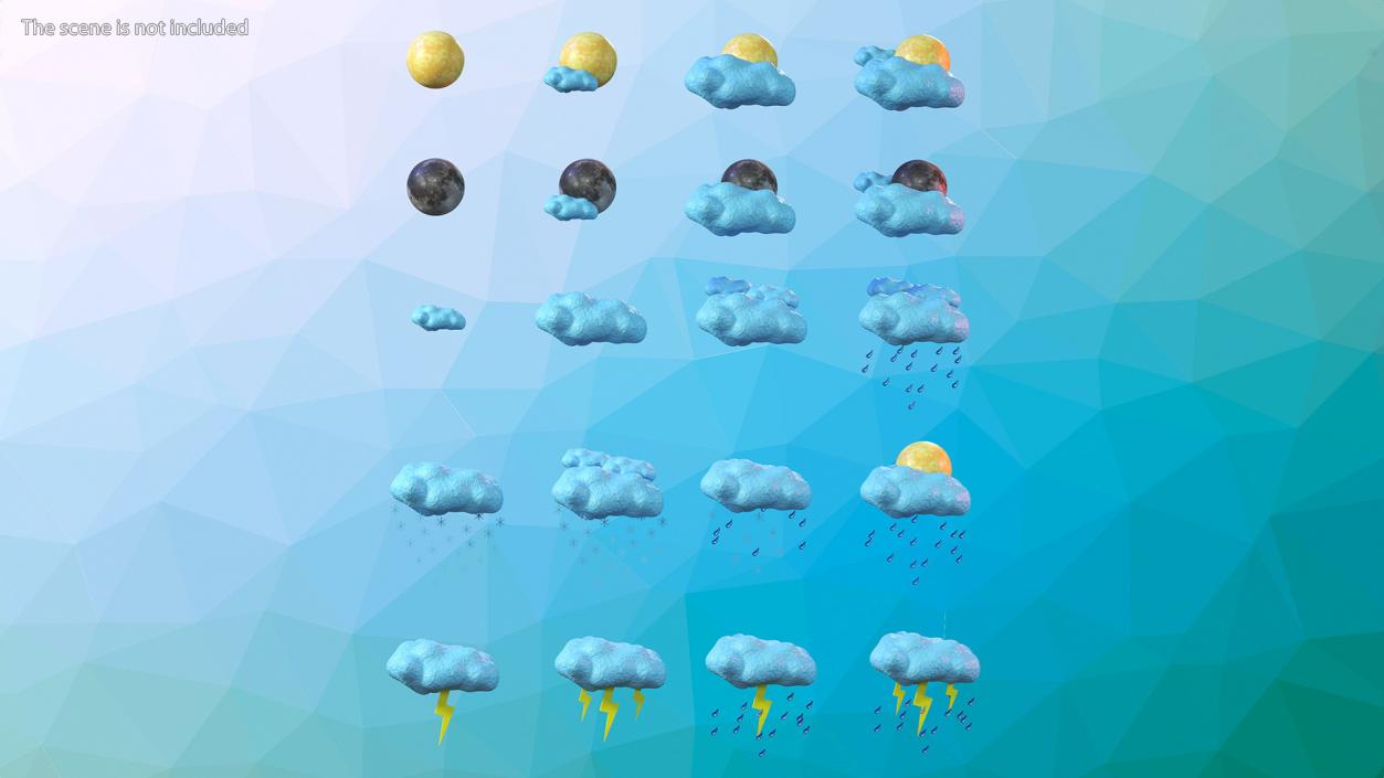 3D model Weather Symbols