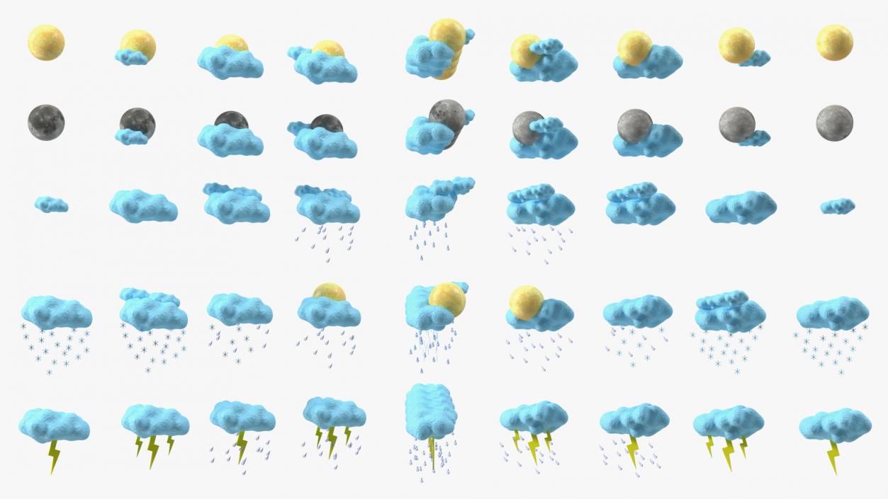 3D model Weather Symbols