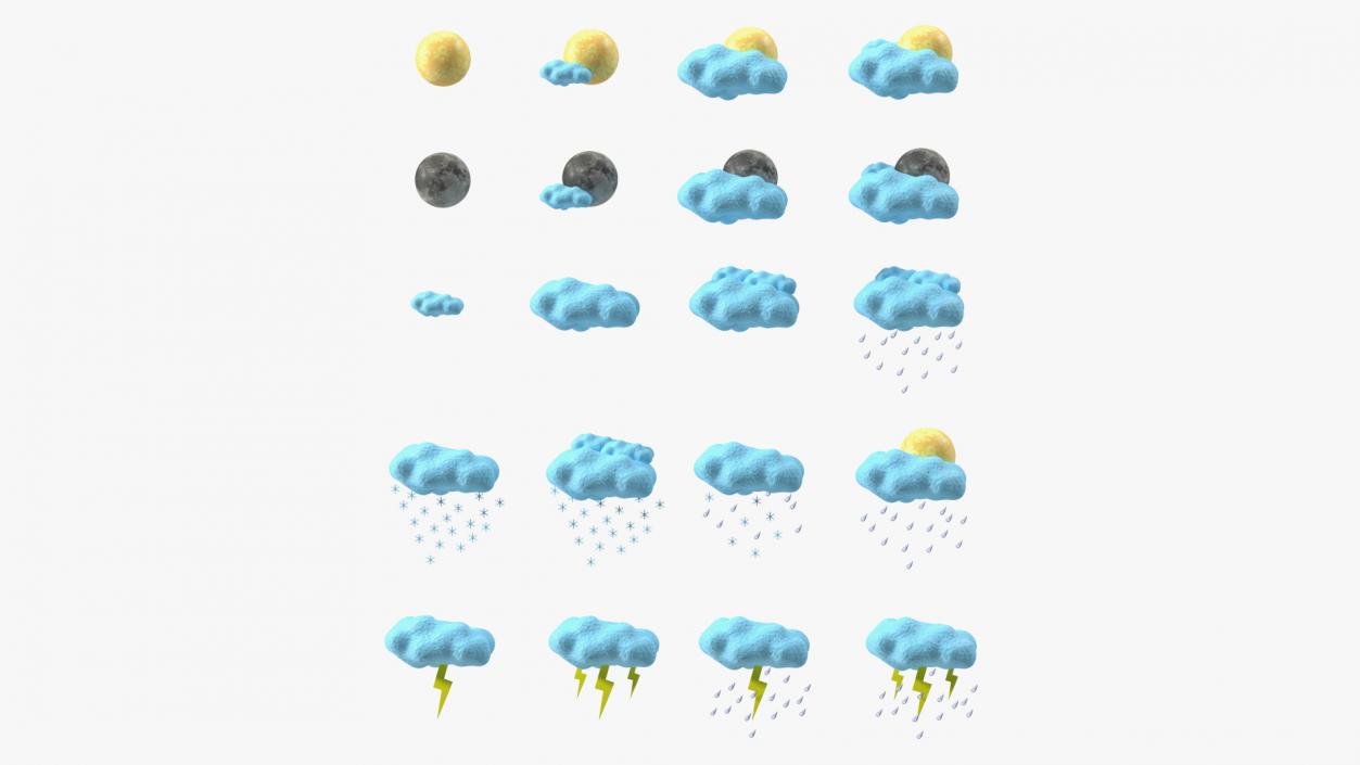 3D model Weather Symbols