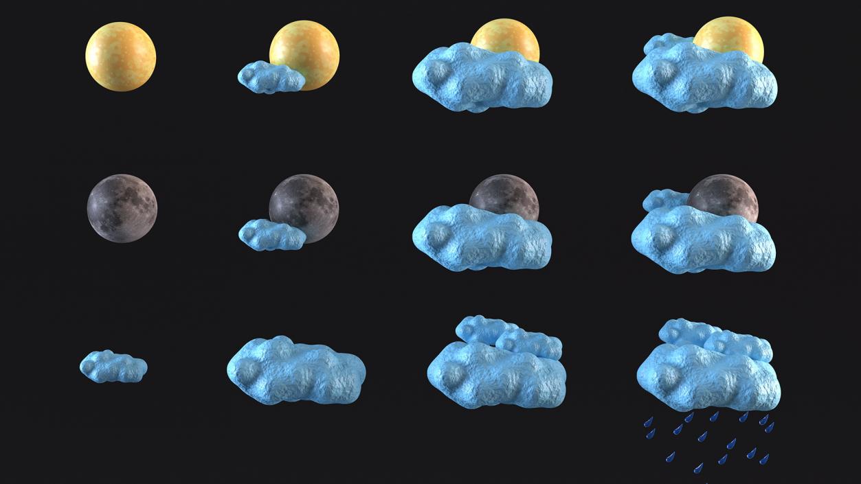 3D model Weather Symbols