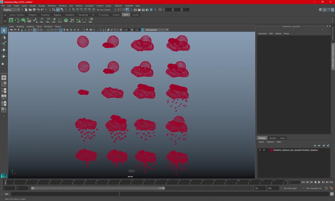 3D model Weather Symbols