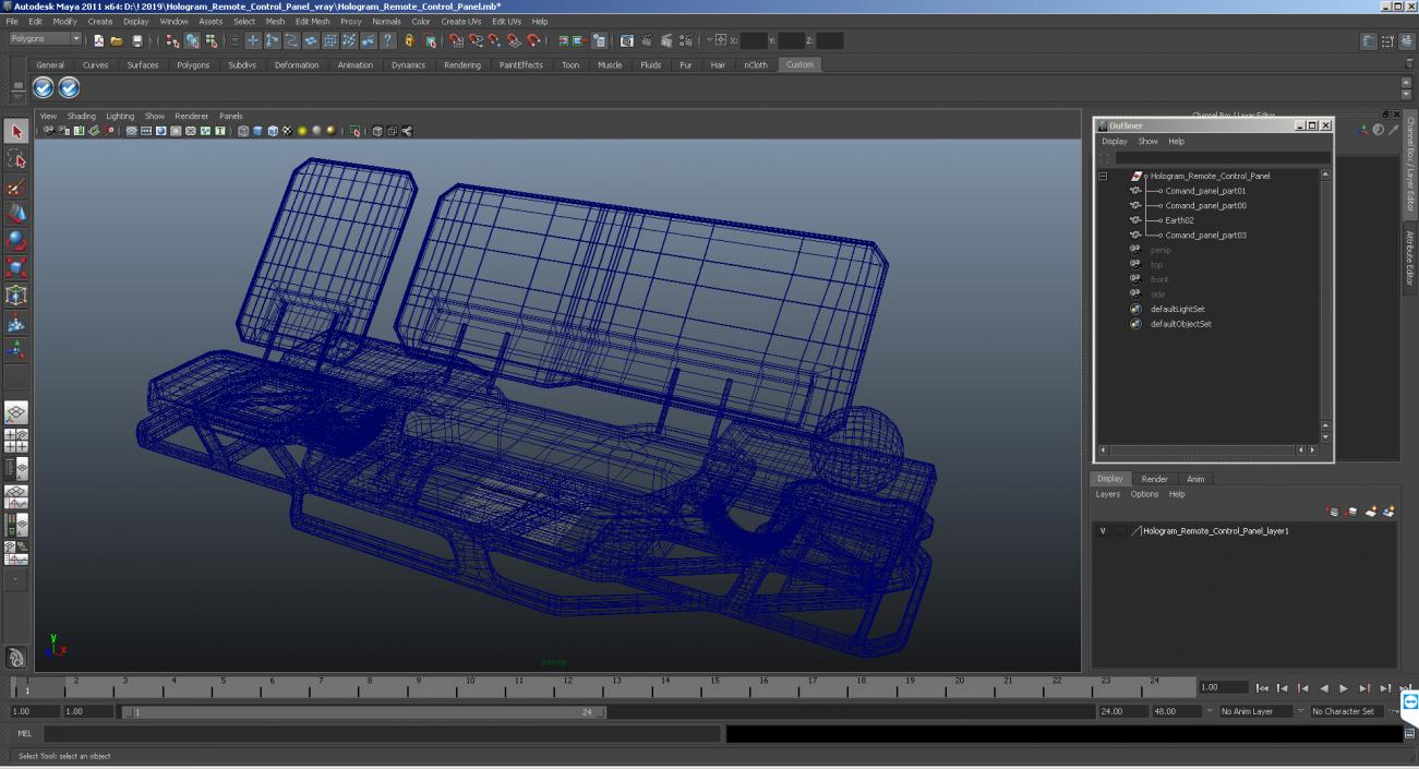 Hologram Remote Control Panel 3D model