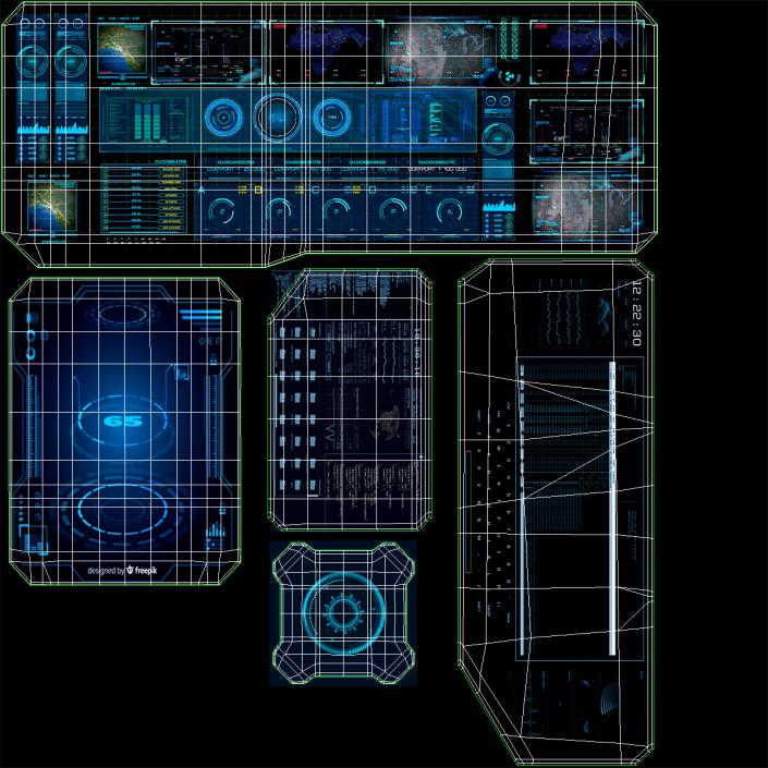 Hologram Remote Control Panel 3D model