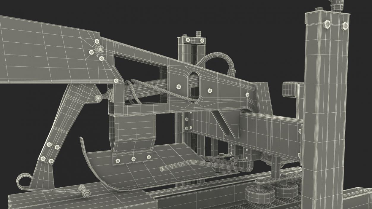 3D model Auto Carton Packing Machine Yellow Rigged for Cinema 4D