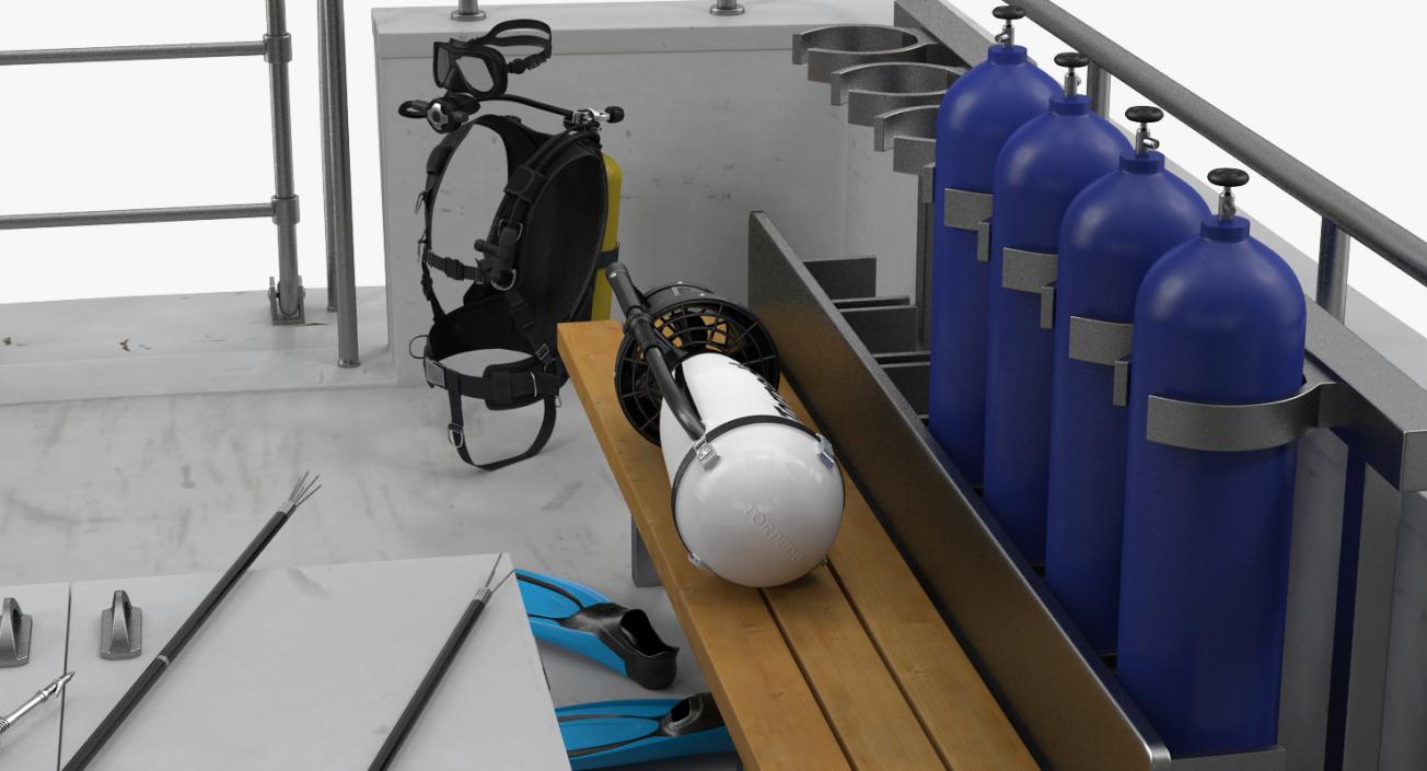 Diving Equipment Collection 3D