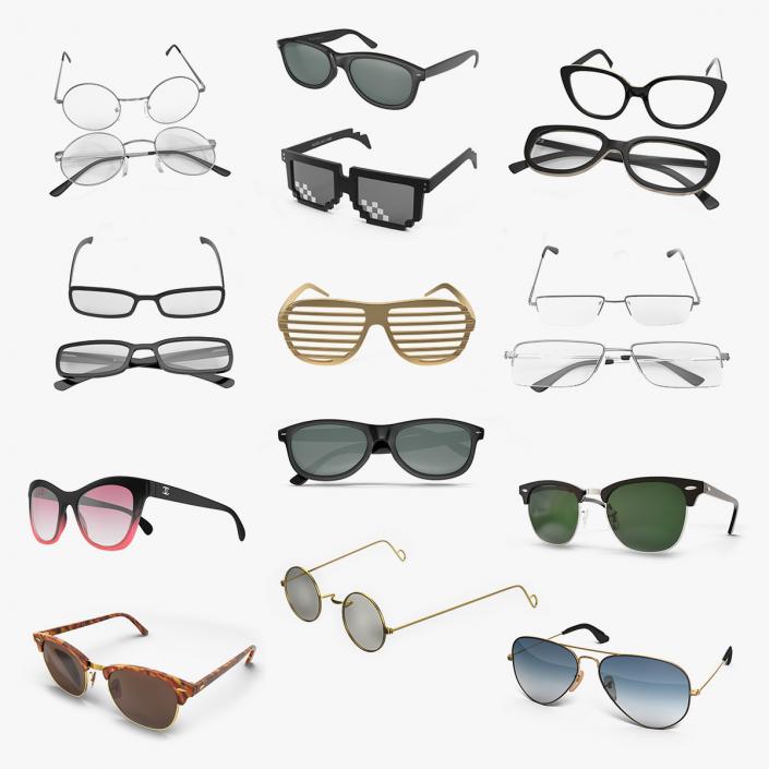 3D model Glasses Collection 9